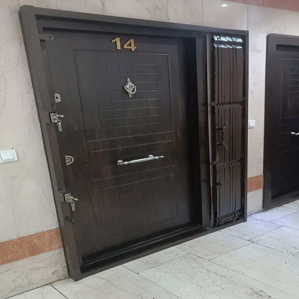 خرید درب آکاردئونی حفاظ آپارتمان طرح تقویت شده در تهران