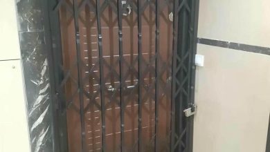 درب آکاردئونی حفاظ آپارتمان در چابهار