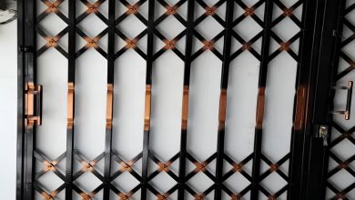 درب حفاظ آکاردئونی در قزوین