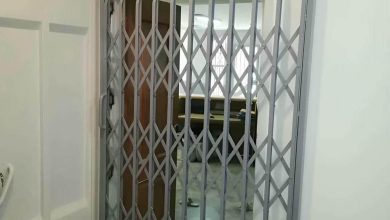 درب آکاردئونی حفاظ آپارتمان در بجنورد