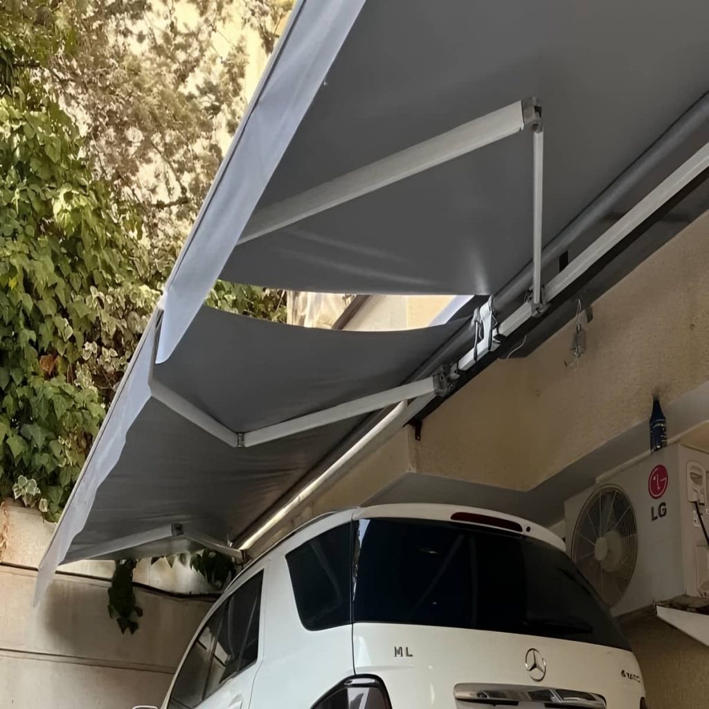 خرید سایه بان برقی اتوماتیک سازه مقاوم در مریوان