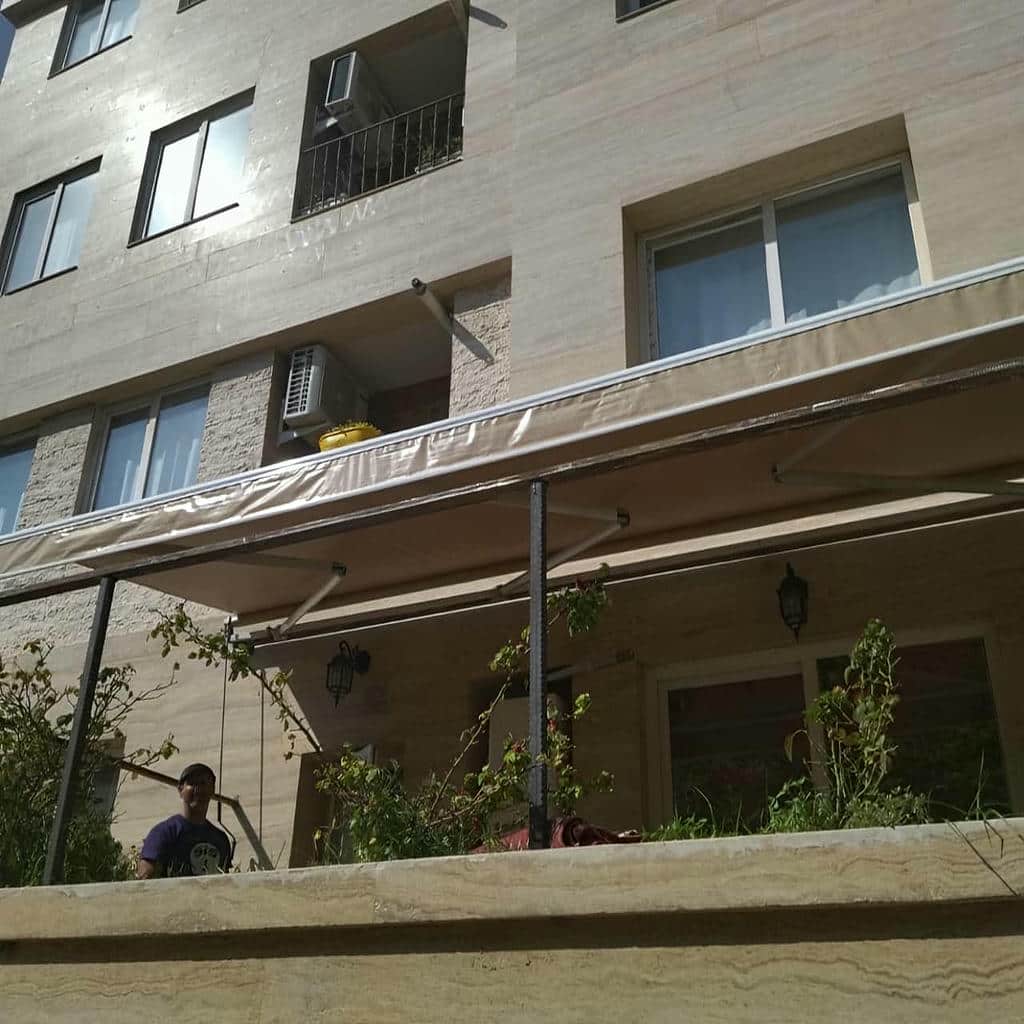 خرید سایه بان برقی اتوماتیک سازه مقاوم در یزد