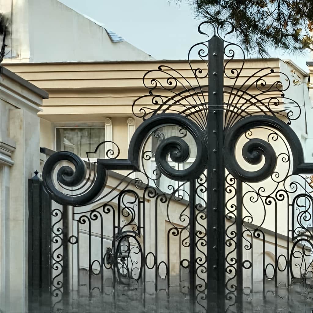 طرح مدرن درب پارکینگ سنگین شاسی دوبل