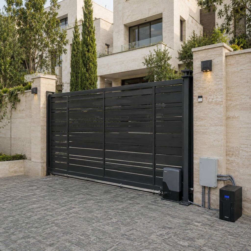 خرید درب اتوماتیک ریلی حیاط پروفیلی