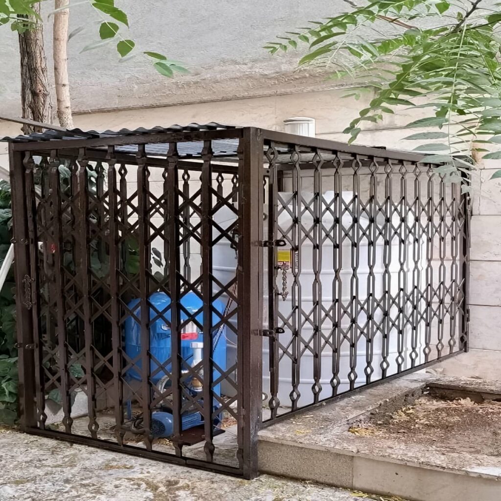 ساخت حفاظ پشت درب آپارتمان ریلی مدل دوبل