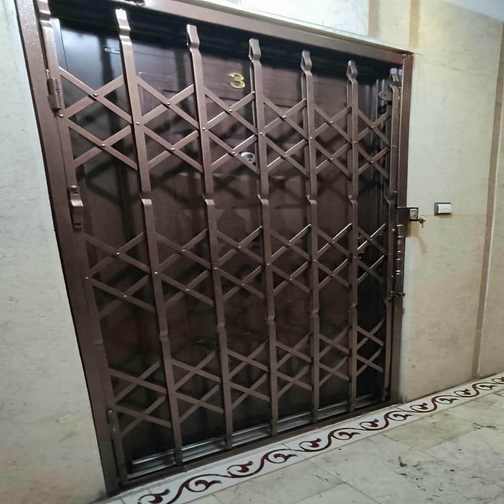 درب آکاردئونی ضد سرقت آپارتمان آماده سفارش