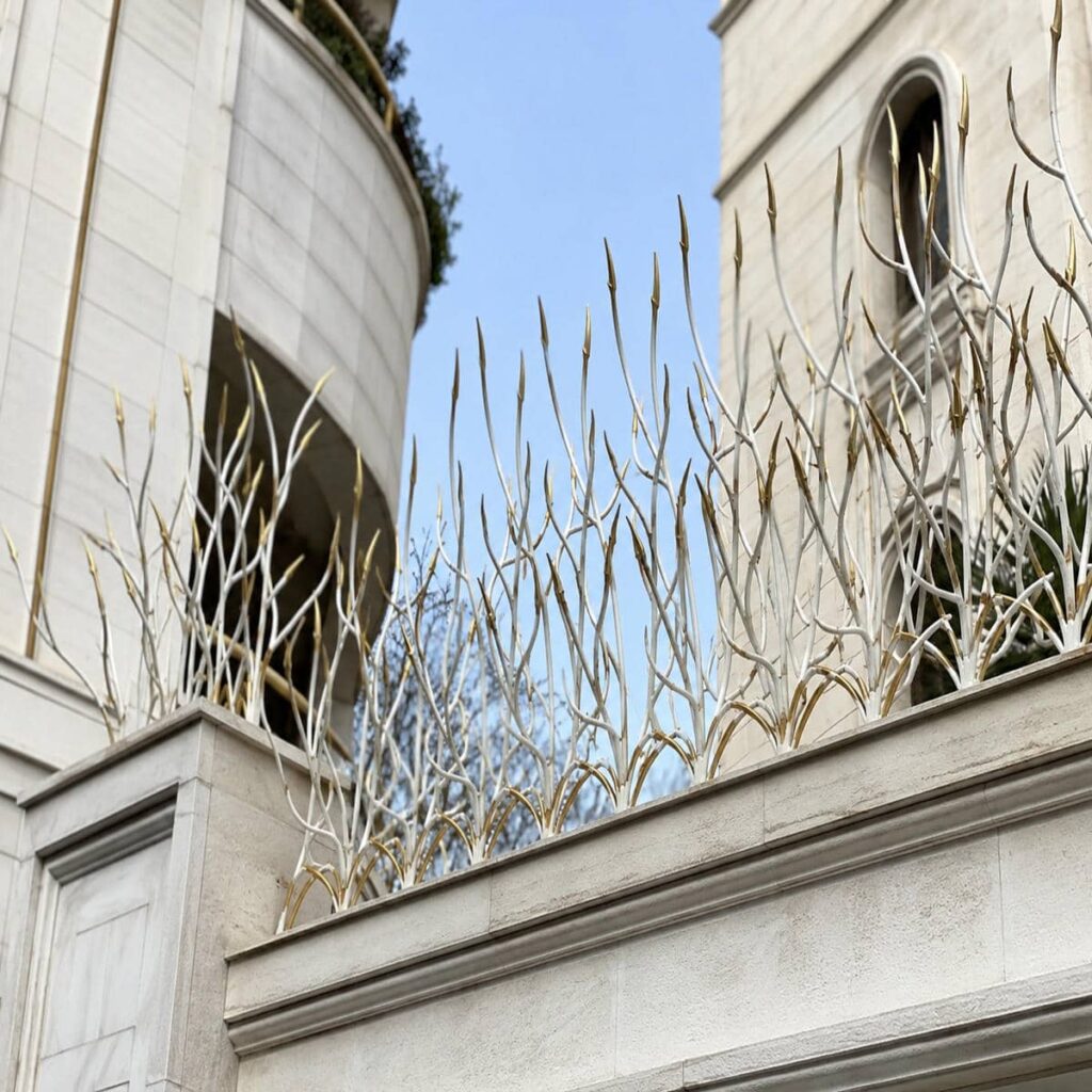 طرح متراکم حفاظ دیوار شاخ گوزنی با خمکاری منظم