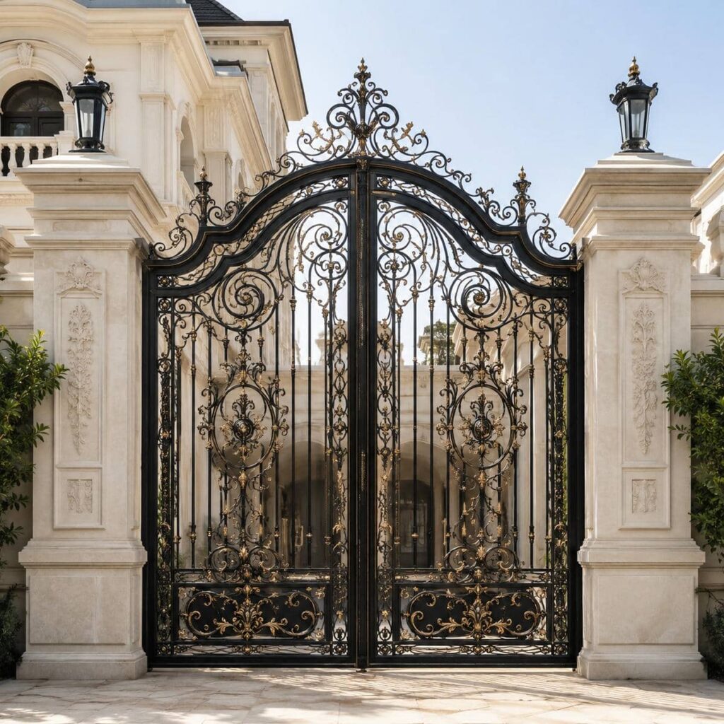 13 طرح درب پارکینگ آهنی ریلی