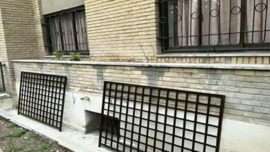 14 نمونه نرده پنجره فلزی شاسی دار