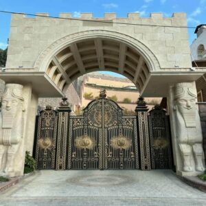14 نمونه درب حیاط بزرگ پارکینگ