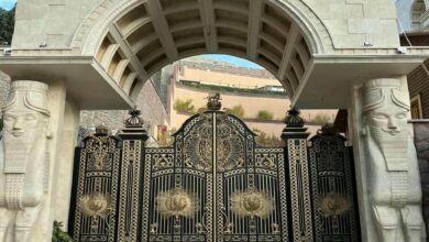 14 نمونه درب حیاط بزرگ پارکینگ
