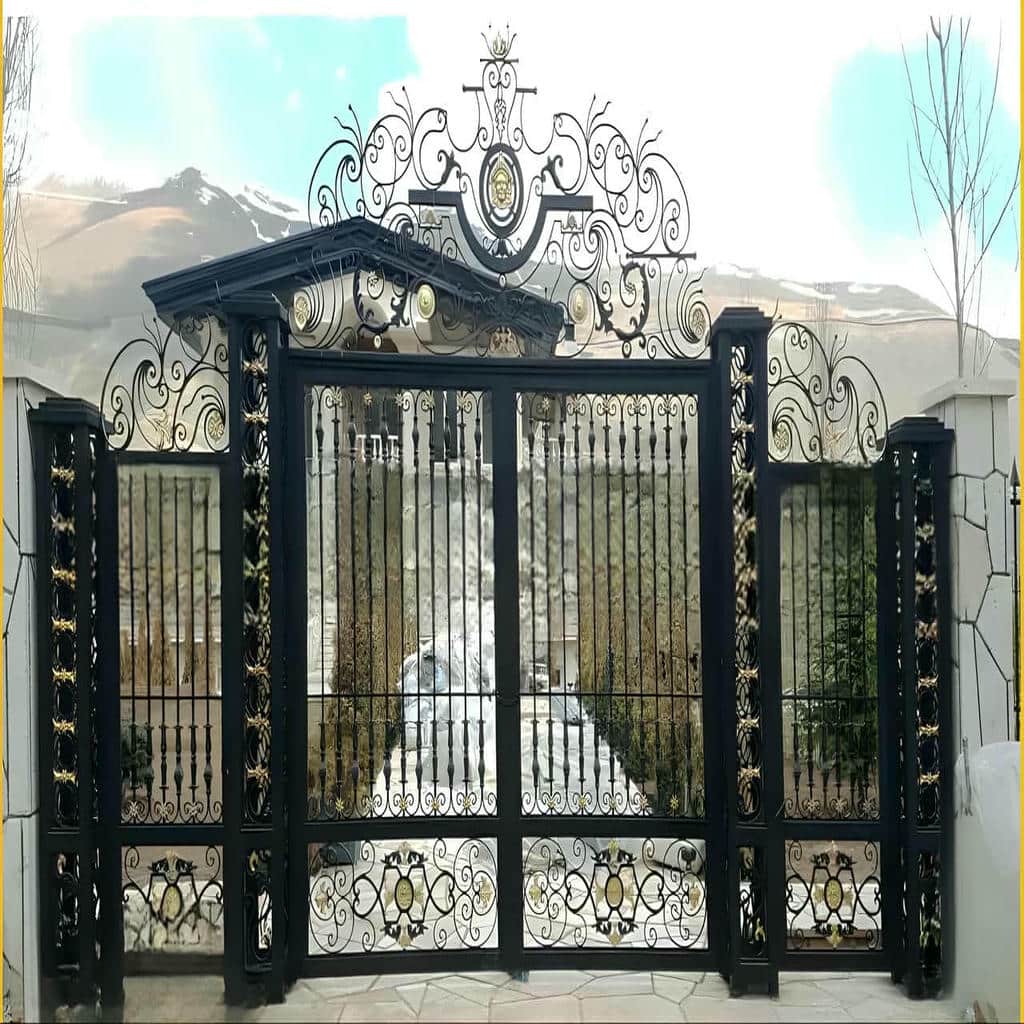 ساخت درب حیاط ورق پانچ هندسی