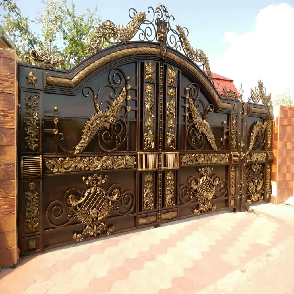10 طرح درب ویلایی CNC پنل مشبک