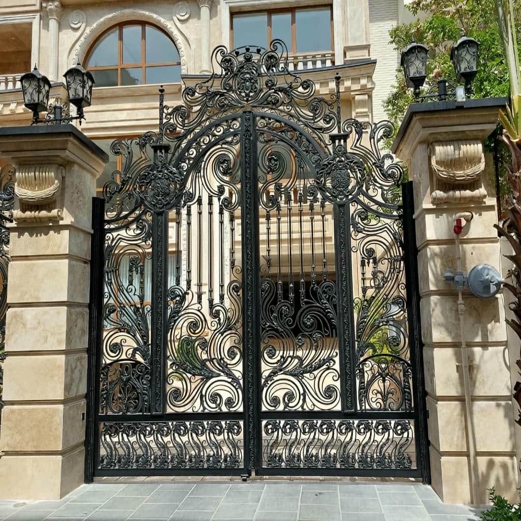 فروش درب حیاط نمای آجری لوور