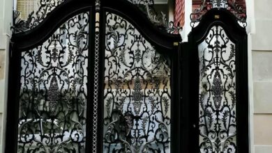 14 نمونه درب ورودی ساختمان فلزی لابی
