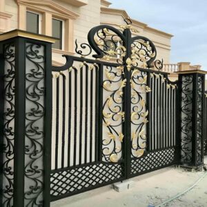 6 مدل درب ویلایی فرفورژه نمای رومی