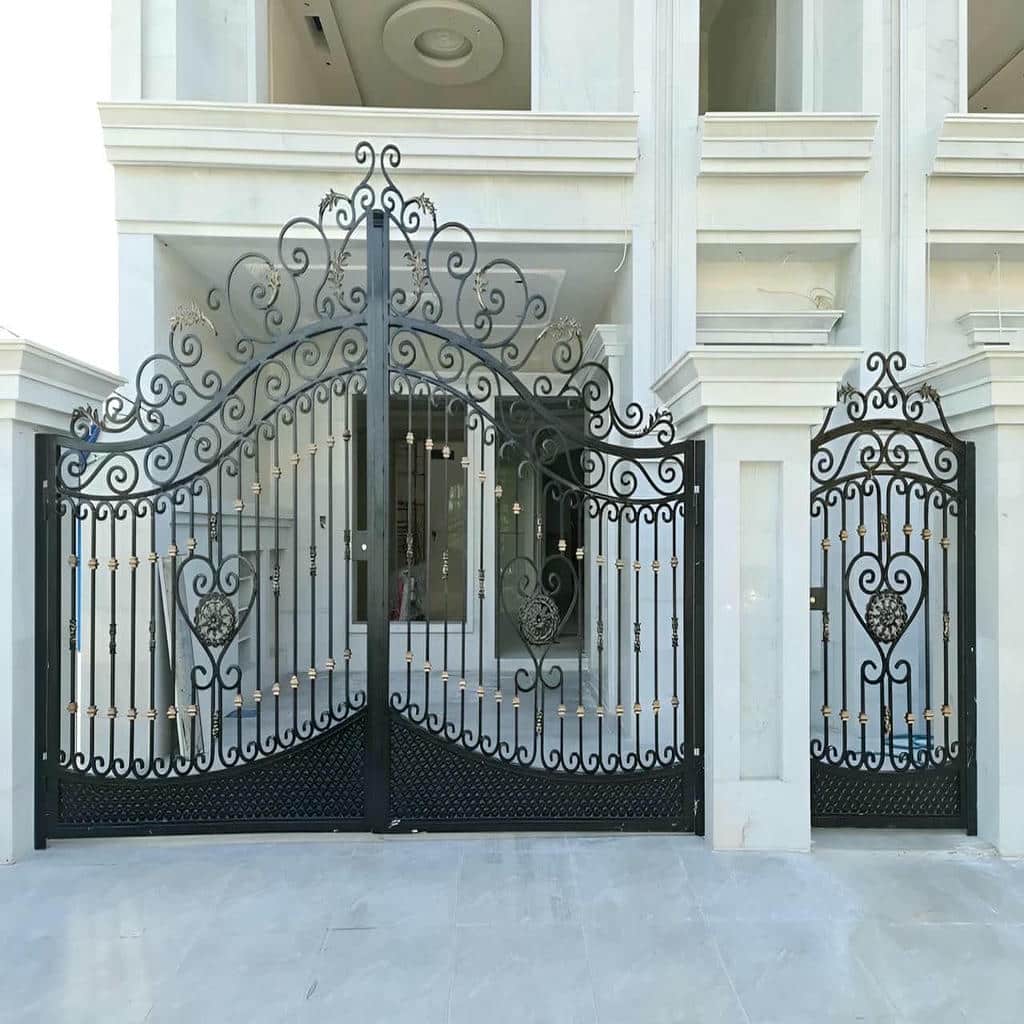 خرید درب پارکینگ آهنی ریلی مدرن