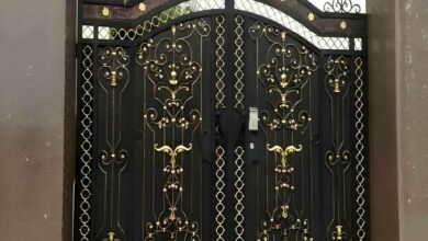 9 طرح درب پارکینگ مینیمال خطی