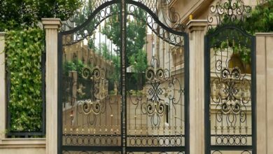 10 مدل درب پارکینگ حیاط لولایی