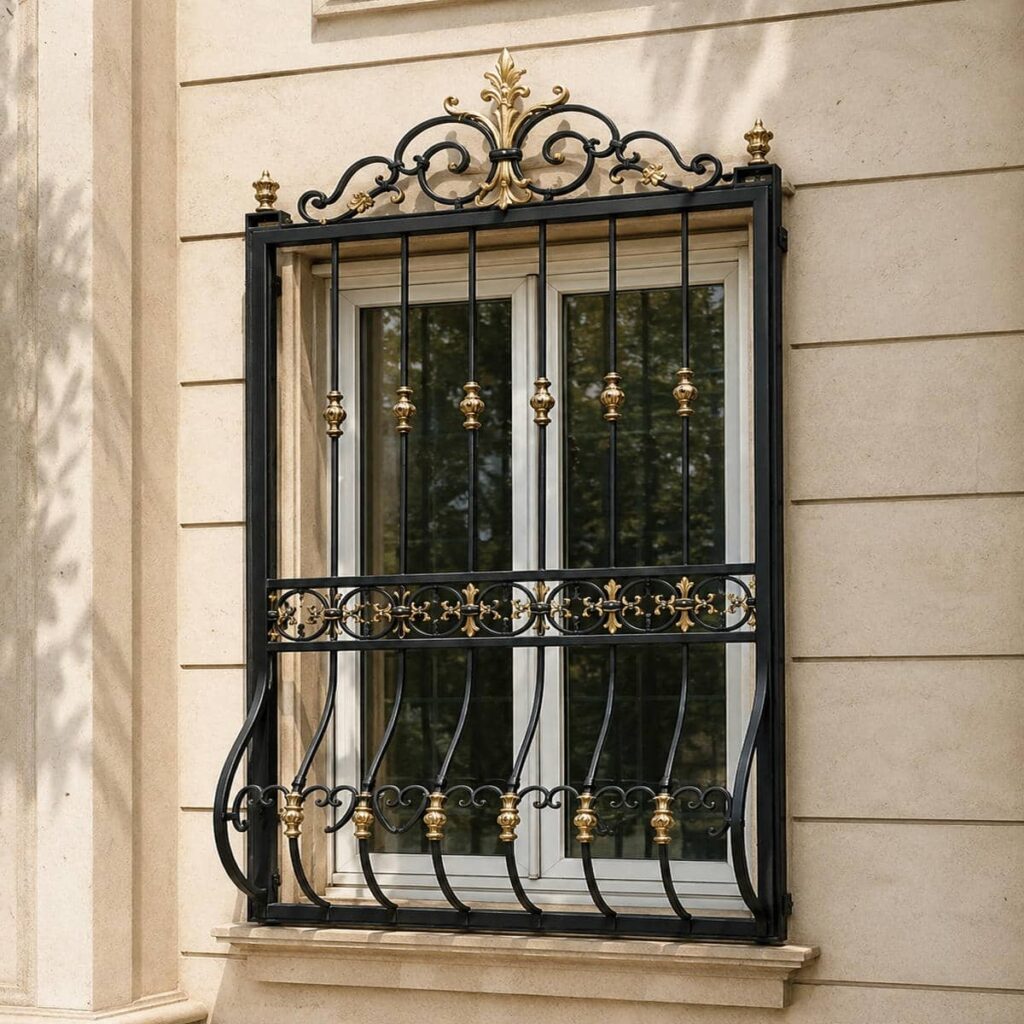 خرید حفاظ پنجره قوسی کتیبه دار سرنیزه‌دار