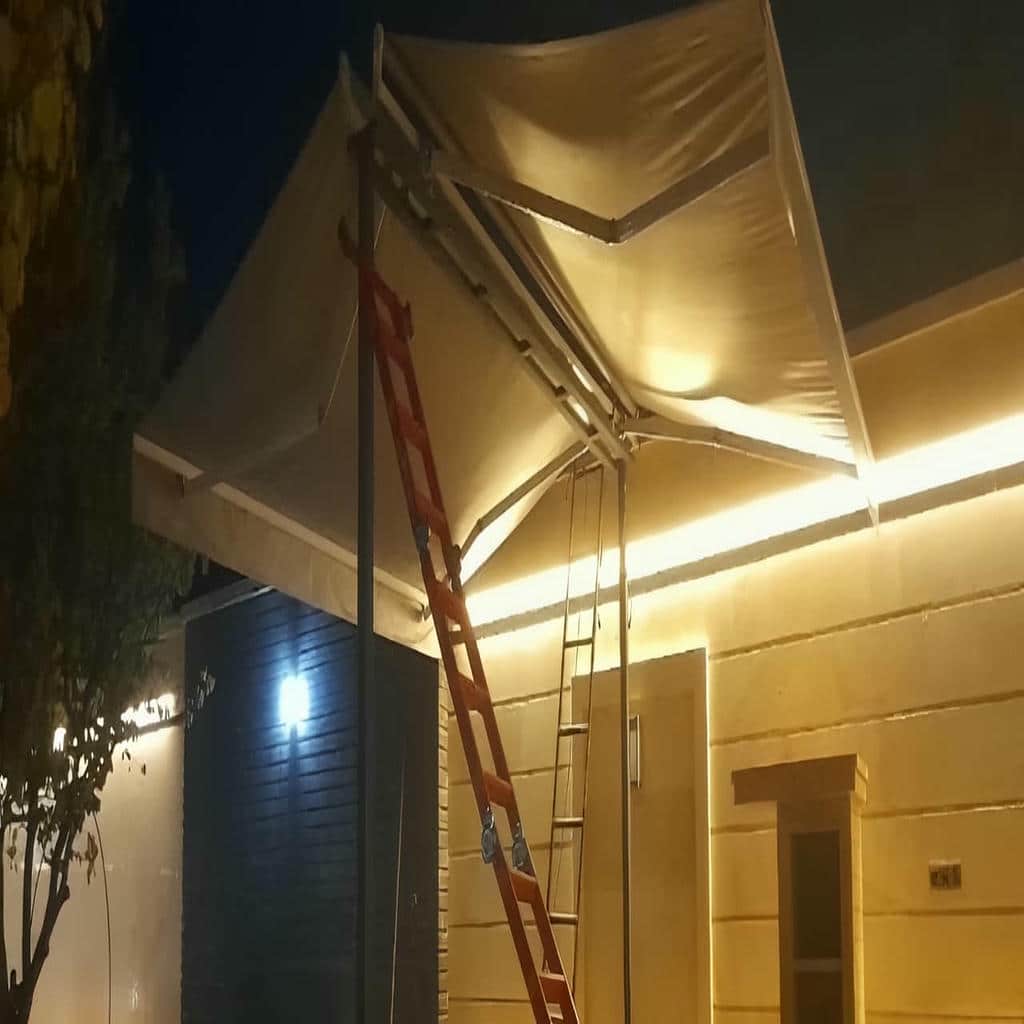 سایبان حیاط با ابعاد اختصاصی