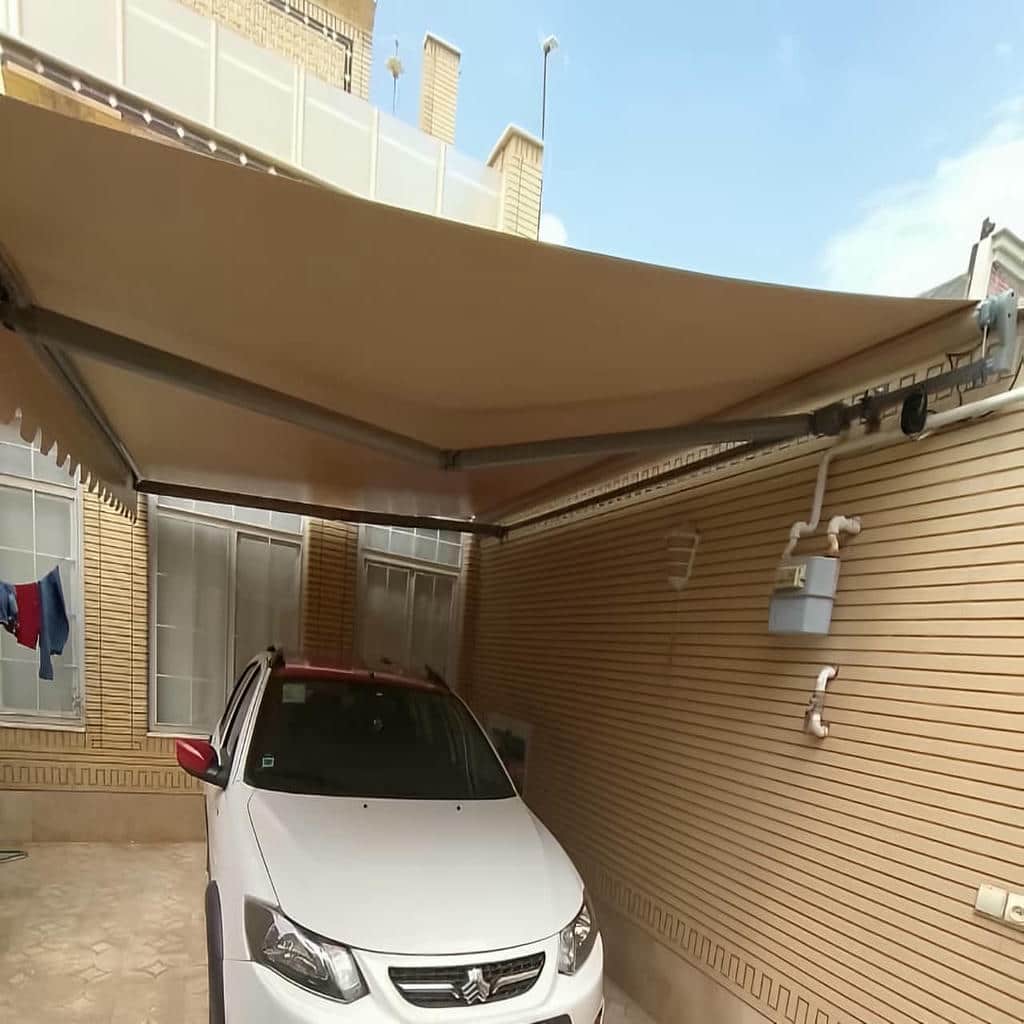 سایبان پارکینگ با ابعاد اختصاصی