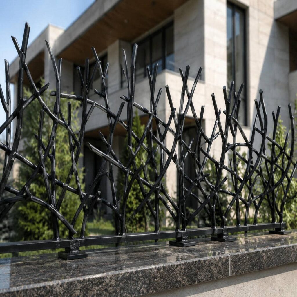 نرده دیوار حیاط با مدل سفارشی