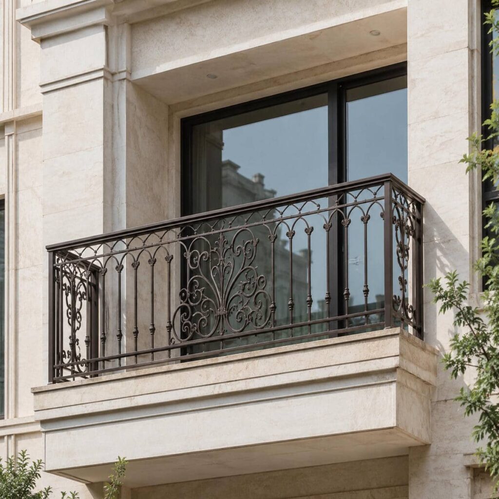 نرده پله کلاسیک هماهنگ با معماری