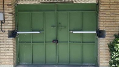 جک درب پارکینگ بازویی مشکی مناسب ورودی ساختمان در استان تهران