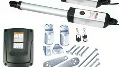 جک درب پارکینگ کنار لنگه سنگین فلزی