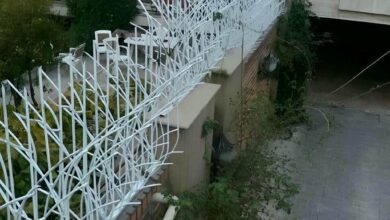 حفاظ دیوار شاخ گوزنی مشکی برای ویلای مدرن یاسوج