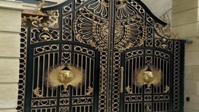 درب حیاط آهنی با پوشش محافظ در استان زنجان