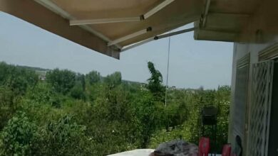 سایبان برقی کرم با پارچه ضخیم در استان خراسان شمالی